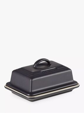 NEW Le Creuset Matte Black Double Butter Dish
